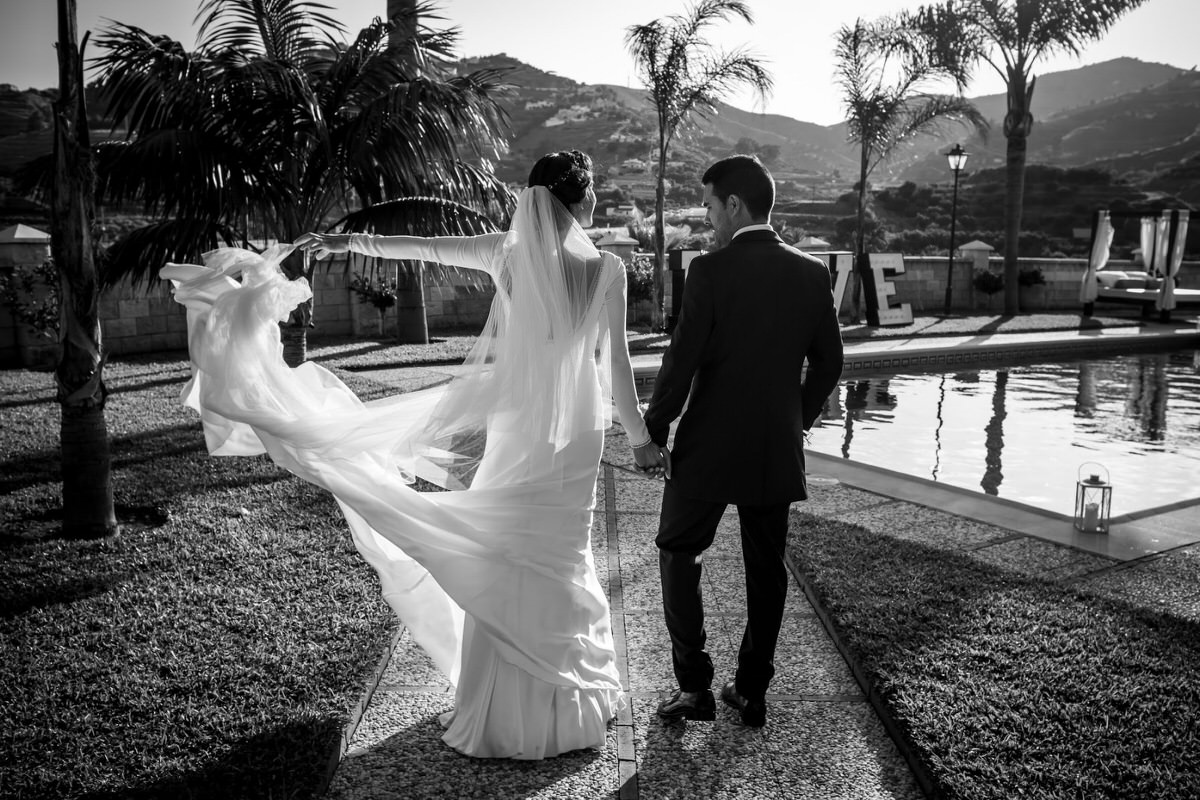 Couple walking on the grounds